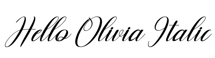 Hello Olivia Italic  नि: शुल्क फ़ॉन्ट्स डाउनलोड
