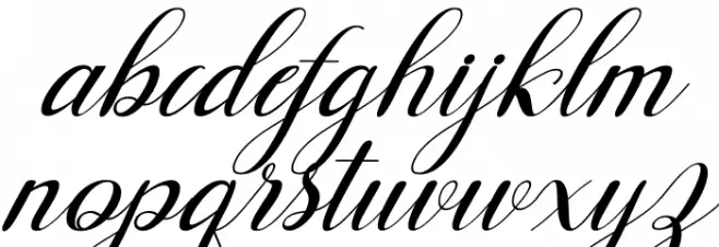 Hello Olivia Italic फ़ॉन्ट लोअरकेस