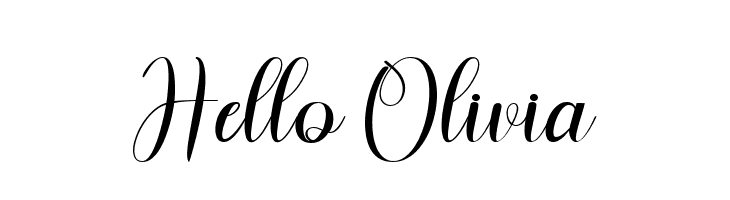 Hello Olivia  Frei Schriftart Herunterladen