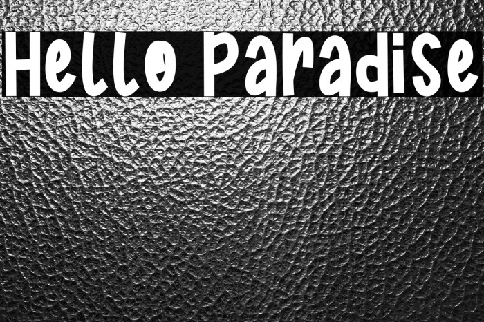 Hello Paradise Example 3