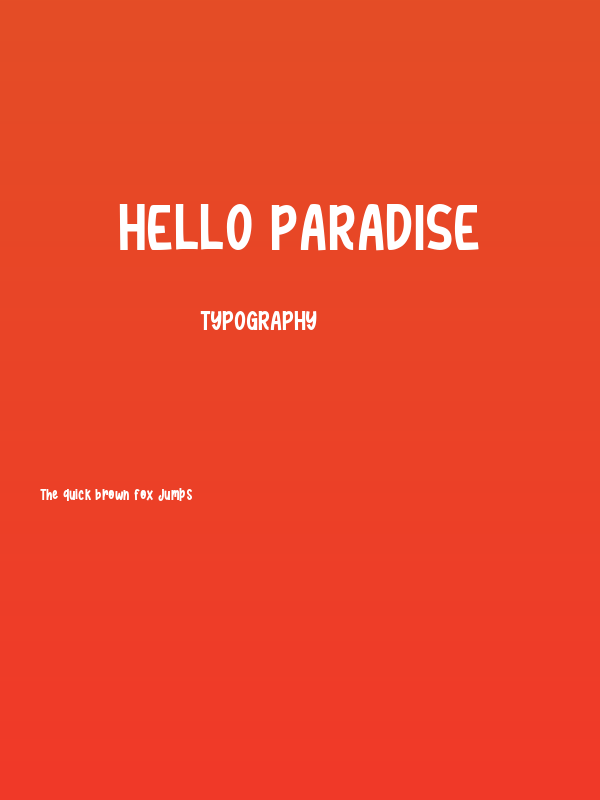 Hello Paradise Poster