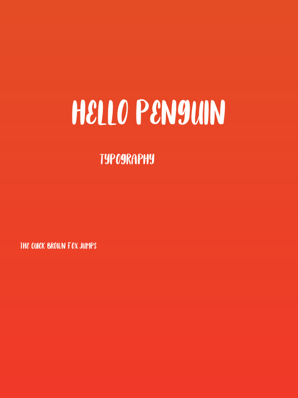 Hello Penguin Poster