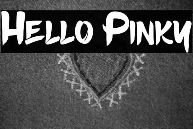 Hello Pinky Font examples