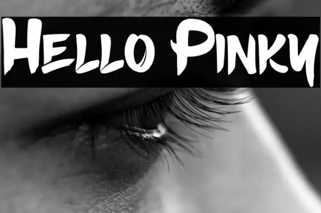 Hello Pinky Font examples