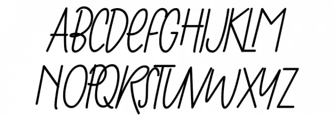 Hello Pretty Font UPPERCASE