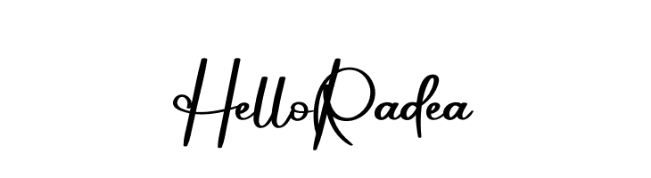 Hello Radea  नि: शुल्क फ़ॉन्ट्स डाउनलोड