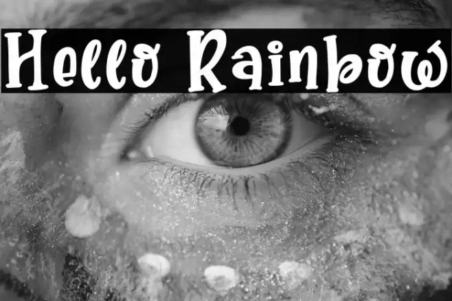 Hello Rainbow Font examples