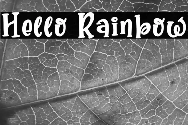 Hello Rainbow Font examples