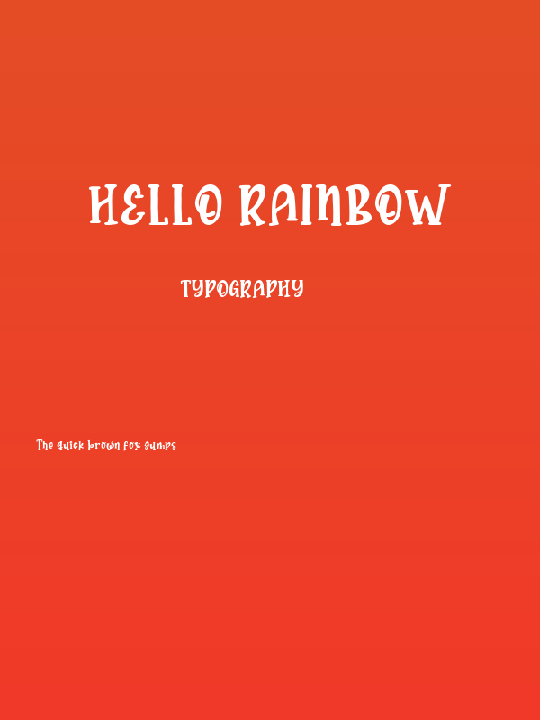 Hello Rainbow Poster
