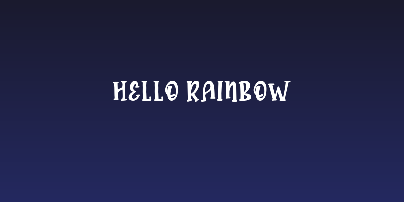 Hello Rainbow Social Header