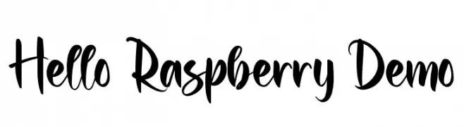 Hello Raspberry Demo  Fuentes Gratis Descargar