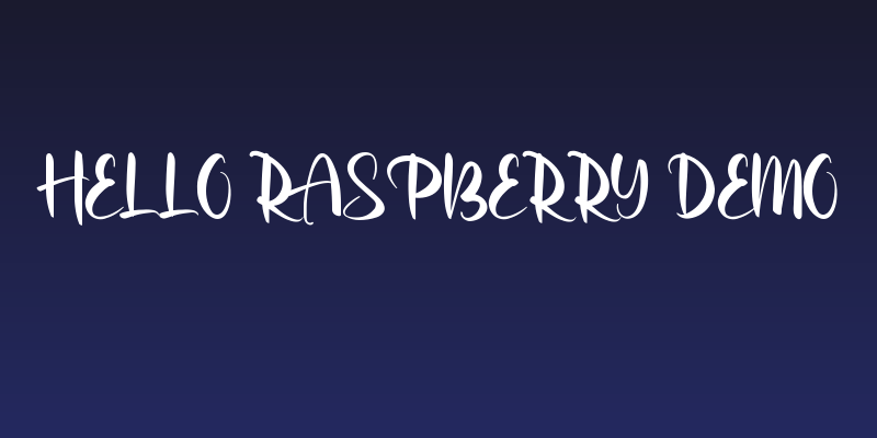 Hello Raspberry Demo Social Header
