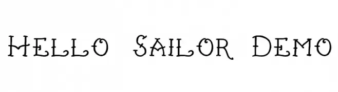 Hello Sailor Demo  नि: शुल्क फ़ॉन्ट्स डाउनलोड