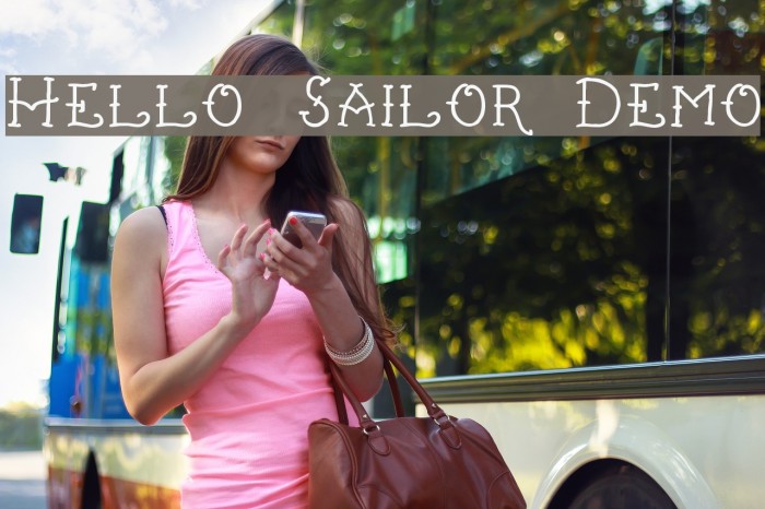 Hello Sailor Demo Font examples