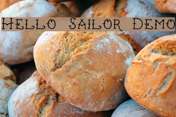 Hello Sailor Demo Font examples