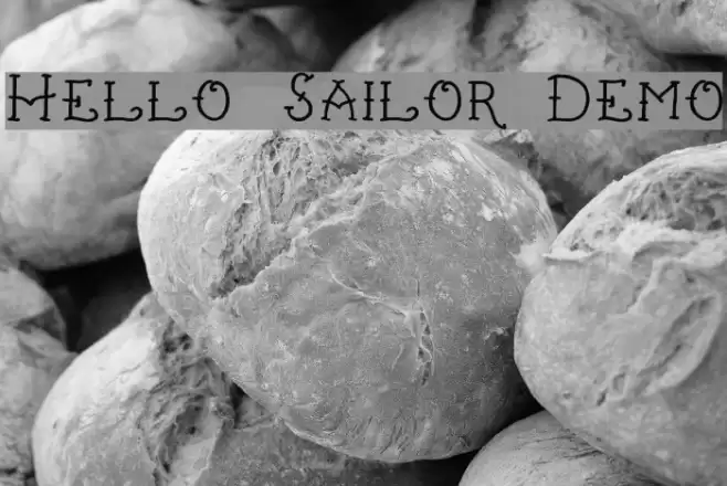 Hello Sailor Demo Schriftart examples