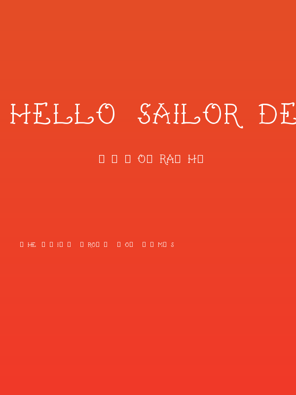 Hello Sailor Demo Poster