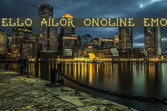 Hello Sailor Monoline Demo Font examples