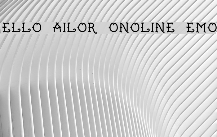 Hello Sailor Monoline Demo Font examples