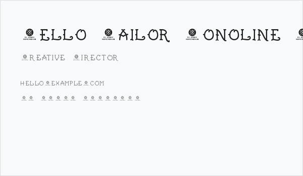 Hello Sailor Monoline Demo Business Card