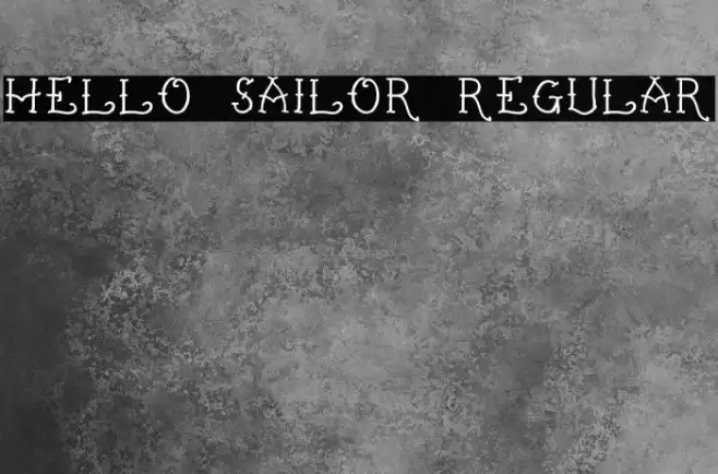 Hello Sailor Regular Schriftart examples