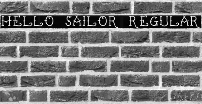 Hello Sailor Regular Schriftart examples