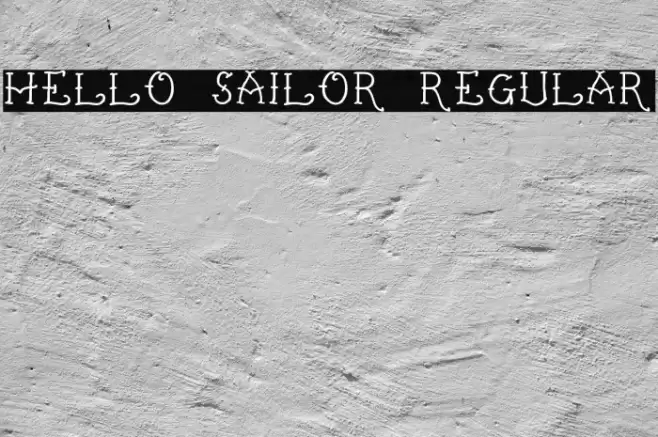 Hello Sailor Regular Schriftart examples