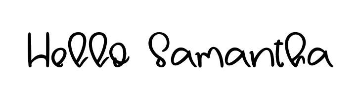 Hello Samantha  नि: शुल्क फ़ॉन्ट्स डाउनलोड