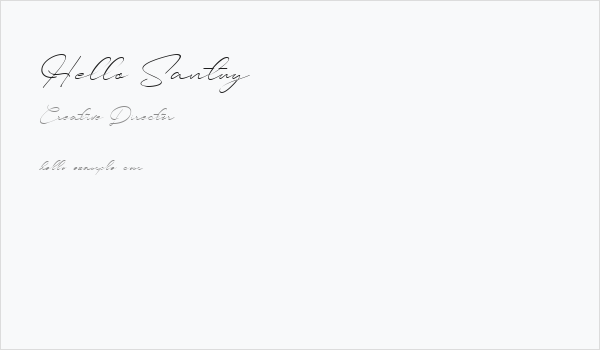 Hello Santuy Business Card