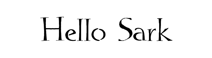 Hello Sark Font