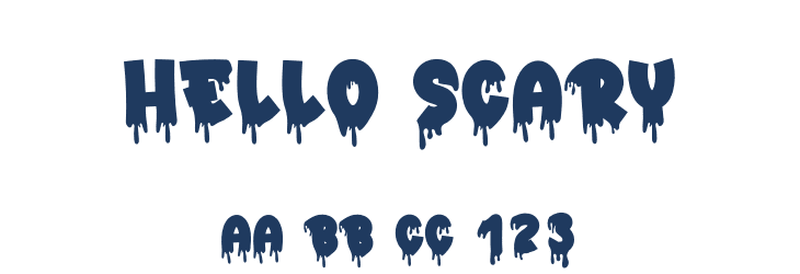 Hello Scary Font Preview