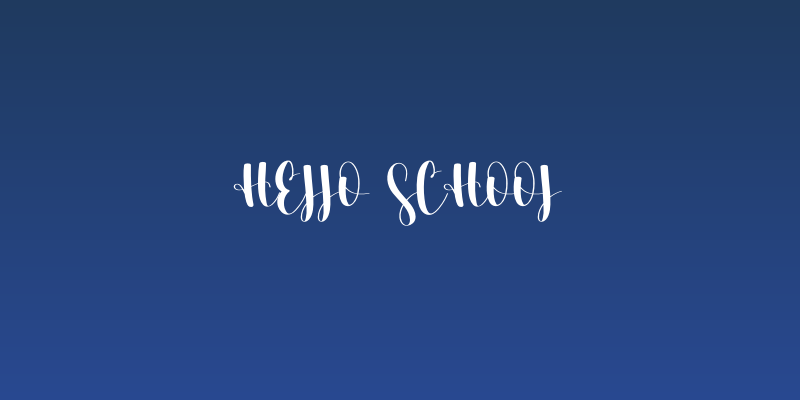 Hello School Social Header