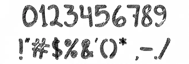 Hello Scribbles Font OTHER CHARS
