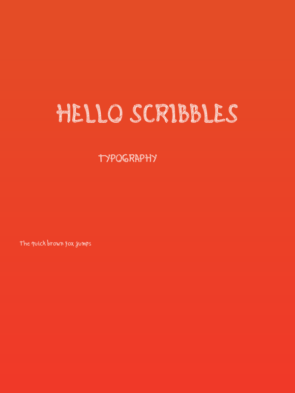 Hello Scribbles Poster