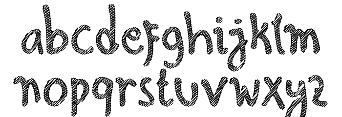 Hello Scribbles Font LOWERCASE