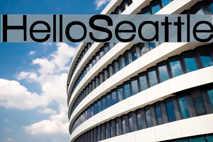 Hello Seattle Font examples