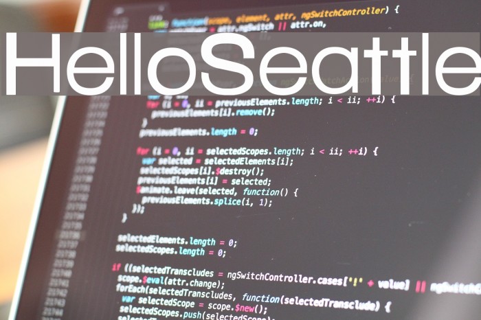Hello Seattle Font examples