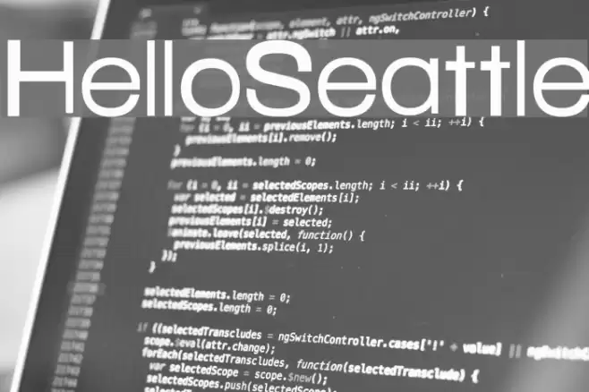 Hello Seattle Schriftart examples