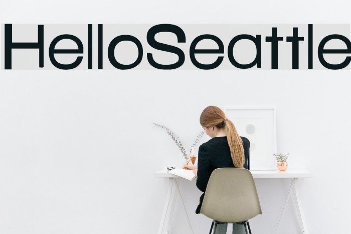 Hello Seattle Font examples