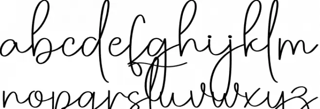 Hello Shandy Schriftart Kleinbuchstaben