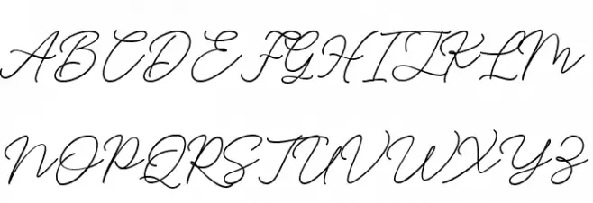 Hello Signature フォント 大文字