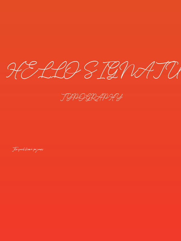 Hello Signature Poster