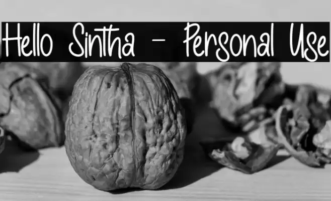 Hello Sintha - Personal Use Font examples