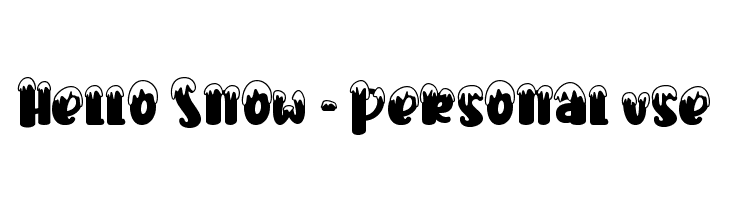 Hello Snow - Personal use  Free Fonts Download