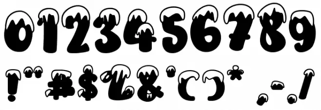 Hello Snow - Personal use Font OTHER CHARS