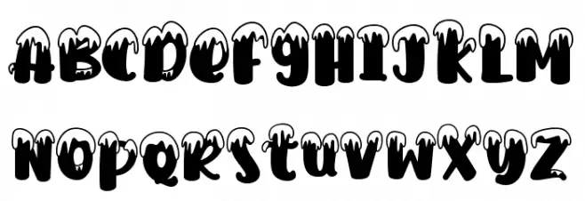 Hello Snow - Personal use Polices MAJUSCULES