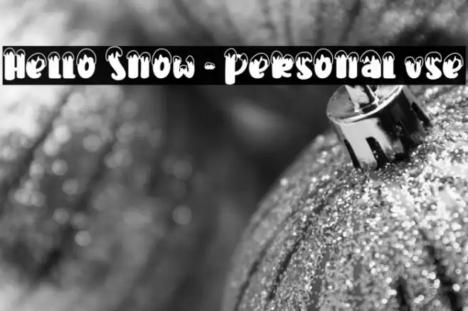 Hello Snow - Personal use Font examples
