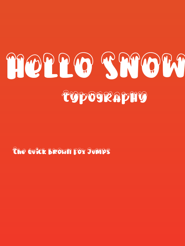 Hello Snow - Personal use Poster