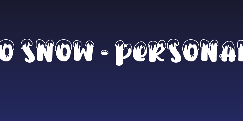 Hello Snow - Personal use Social Header