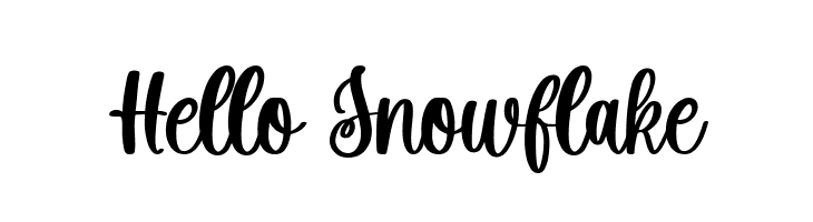 Hello Snowflake  Скачать бесплатные шрифты